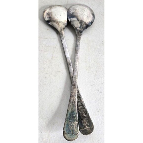 Sheffield England Silver Plated Serving Set, Salad Servers, Spoon & Fork - Picture 2 of 2